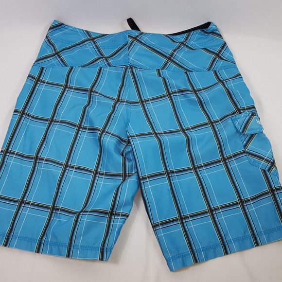 Hurley Swim Trunks Shorts Plaid Men's size 34 - Picture 2 of 3